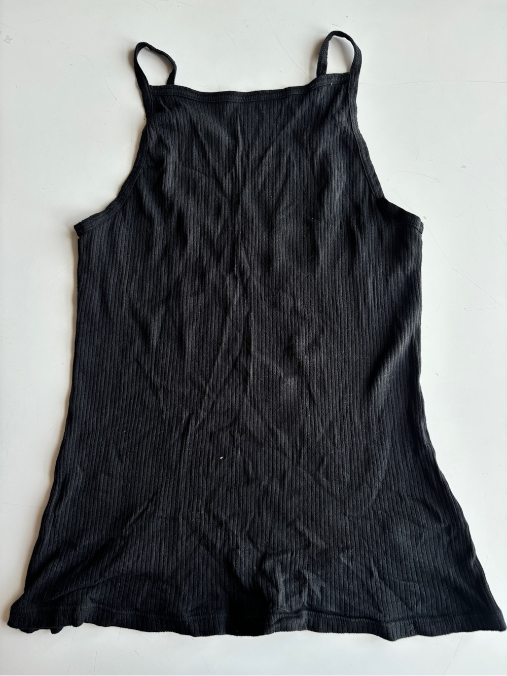 James Perse Black Ribbed High-Neck Tank